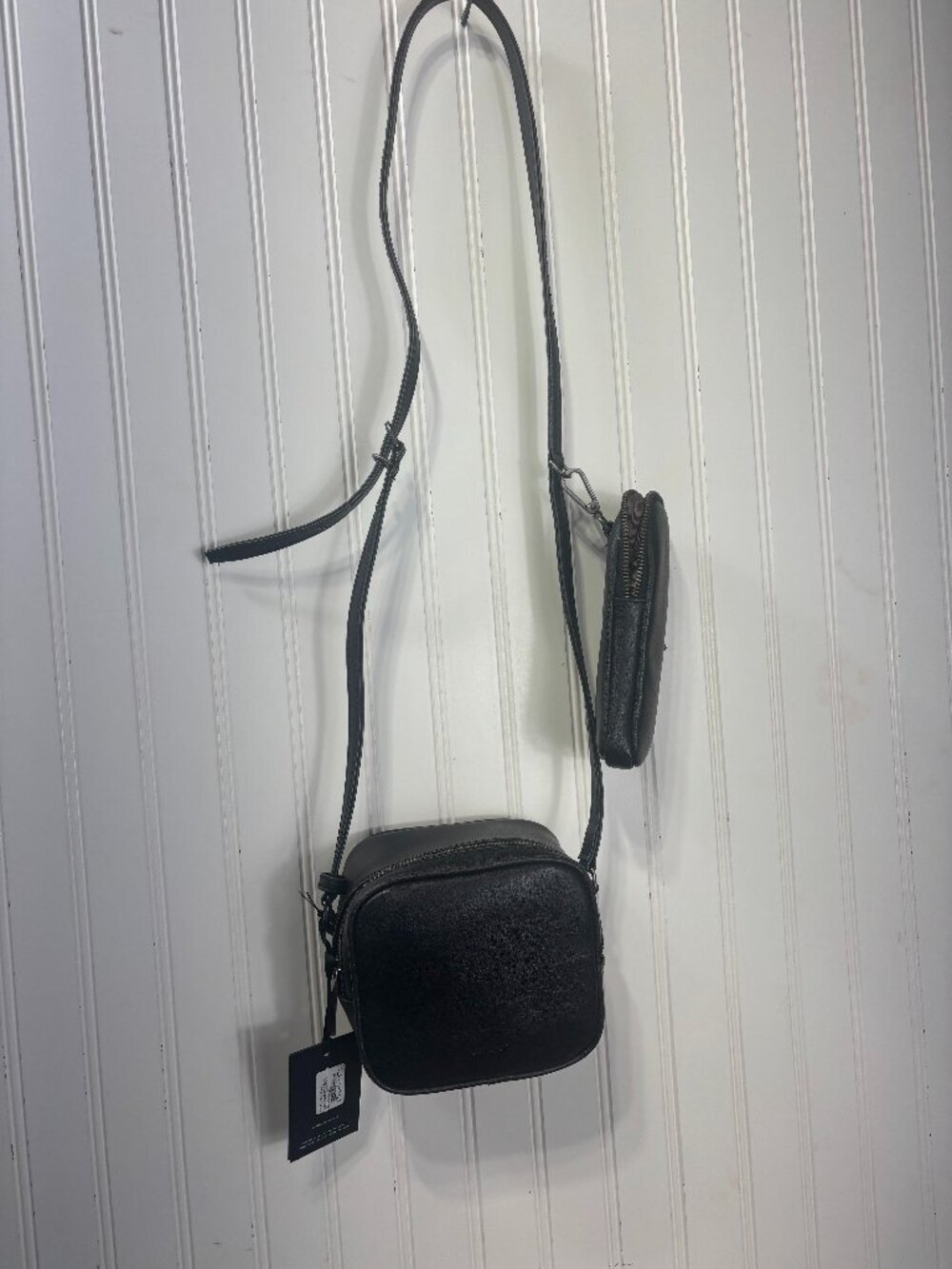 Matt & Nat Swae-VN Vegan Leather Crossbody Bag Black NWT Detachable Zip Pouch Ad
